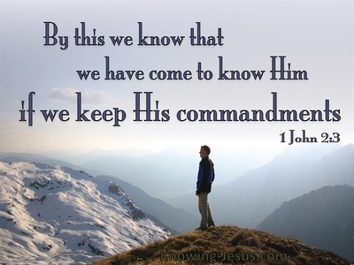 1 John 2:3 We Know Him If We Keep His Commands (gray)